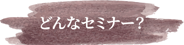 どんなセミナー？